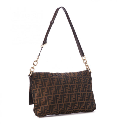 Fendi Zucca Patent Large Mia Shoulder Flap Tobacco 2 of 9