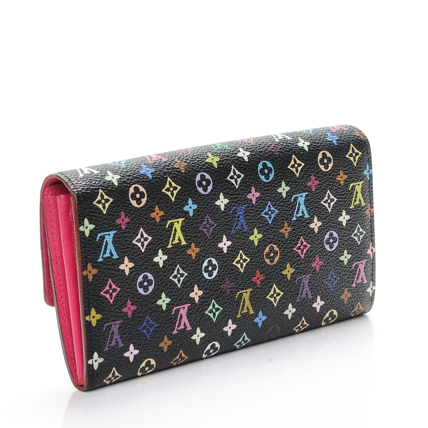 Louis Vuitton Monogram Multicolor Sarah Wallet Black Grenade 3 of 9