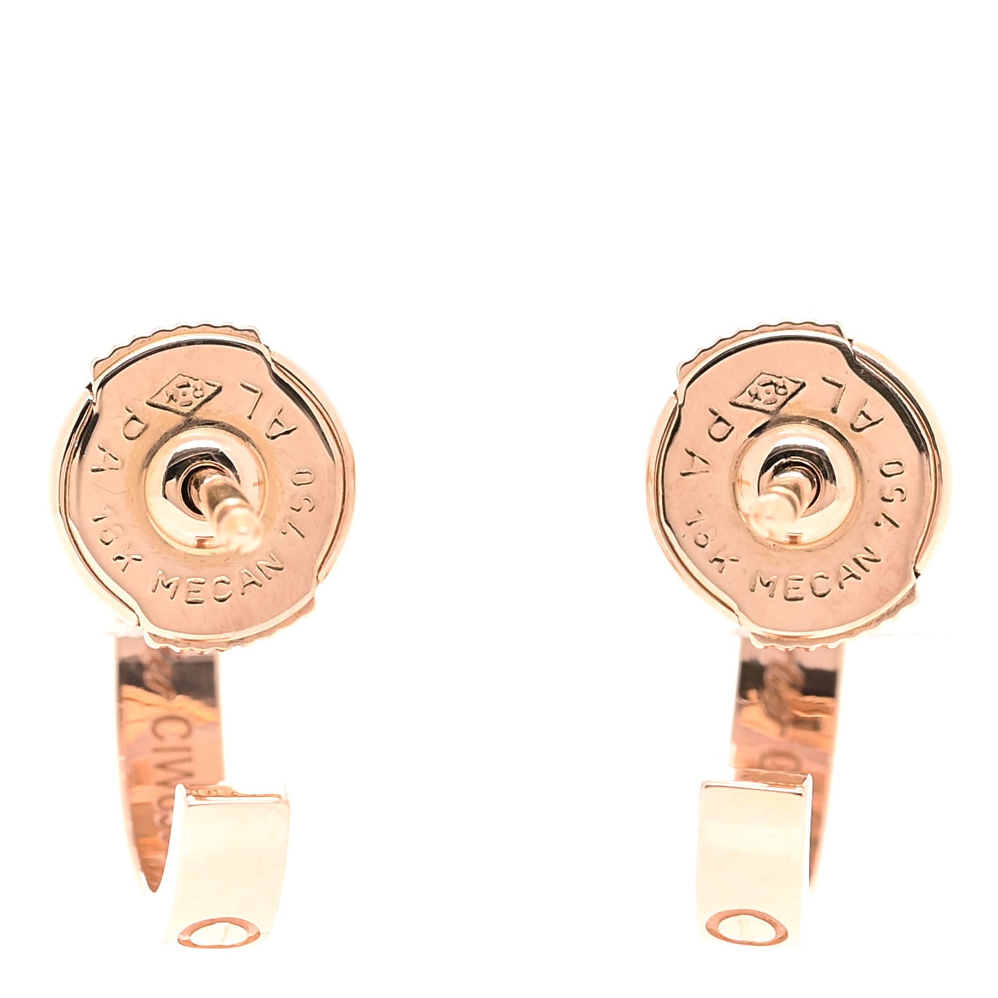 18K Pink Gold Small LOVE Hoop Earrings