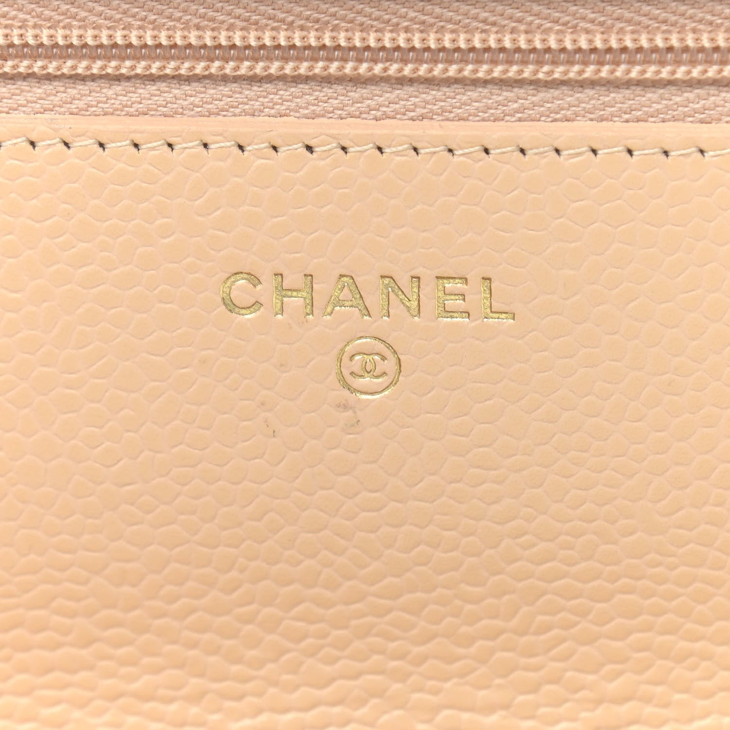 Chanel Caviar Quilted Wallet On Chain WOC Beige 6 of 10
