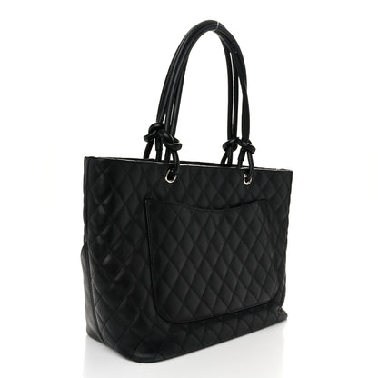 Chanel Calfskin Quilted Large Cambon Tote Black 3 of 12