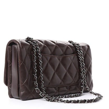 Chanel Lambskin Quilted Large 3 Flap Brown 3 of 16