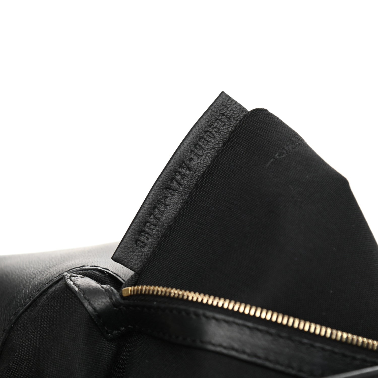 Fendi Nappa FF 1974 Embossed Large Baguette Black 7 of 11