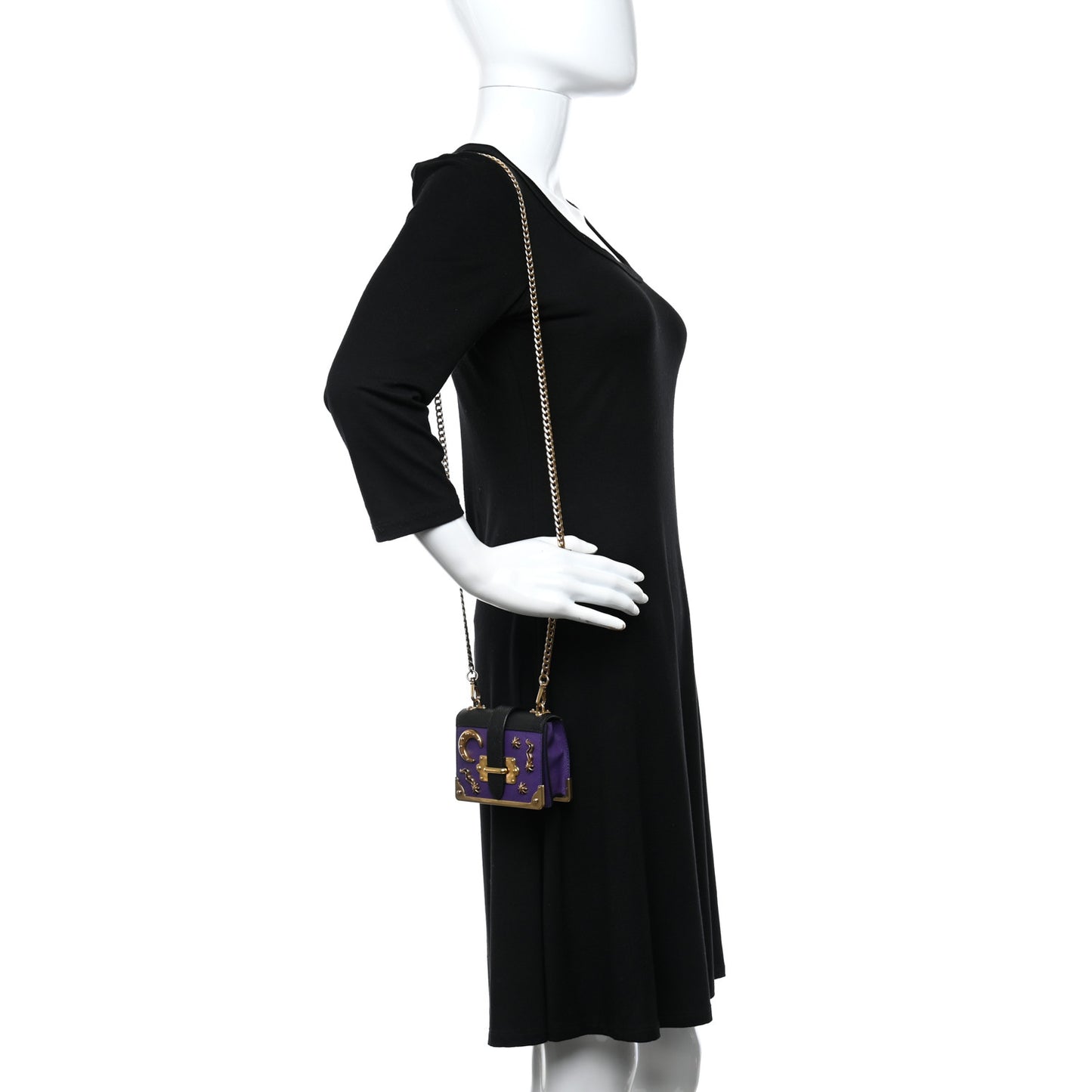 Saffiano Astrology Mini Cahier Bag Viola Black