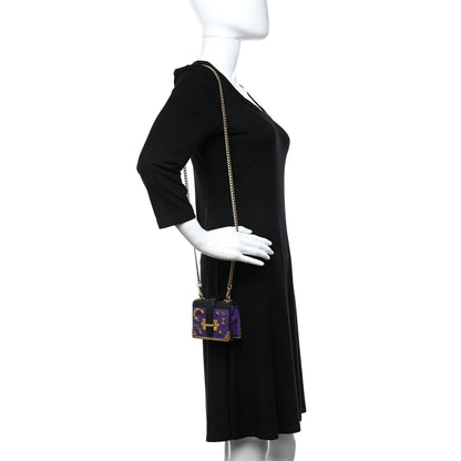 Prada Saffiano Astrology Mini Cahier Bag Viola Black 2 of 8