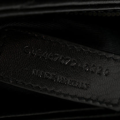 Saint Laurent Calfskin Y Quilted Monogram Toy Loulou Crossbody Bag Black 6 of 11