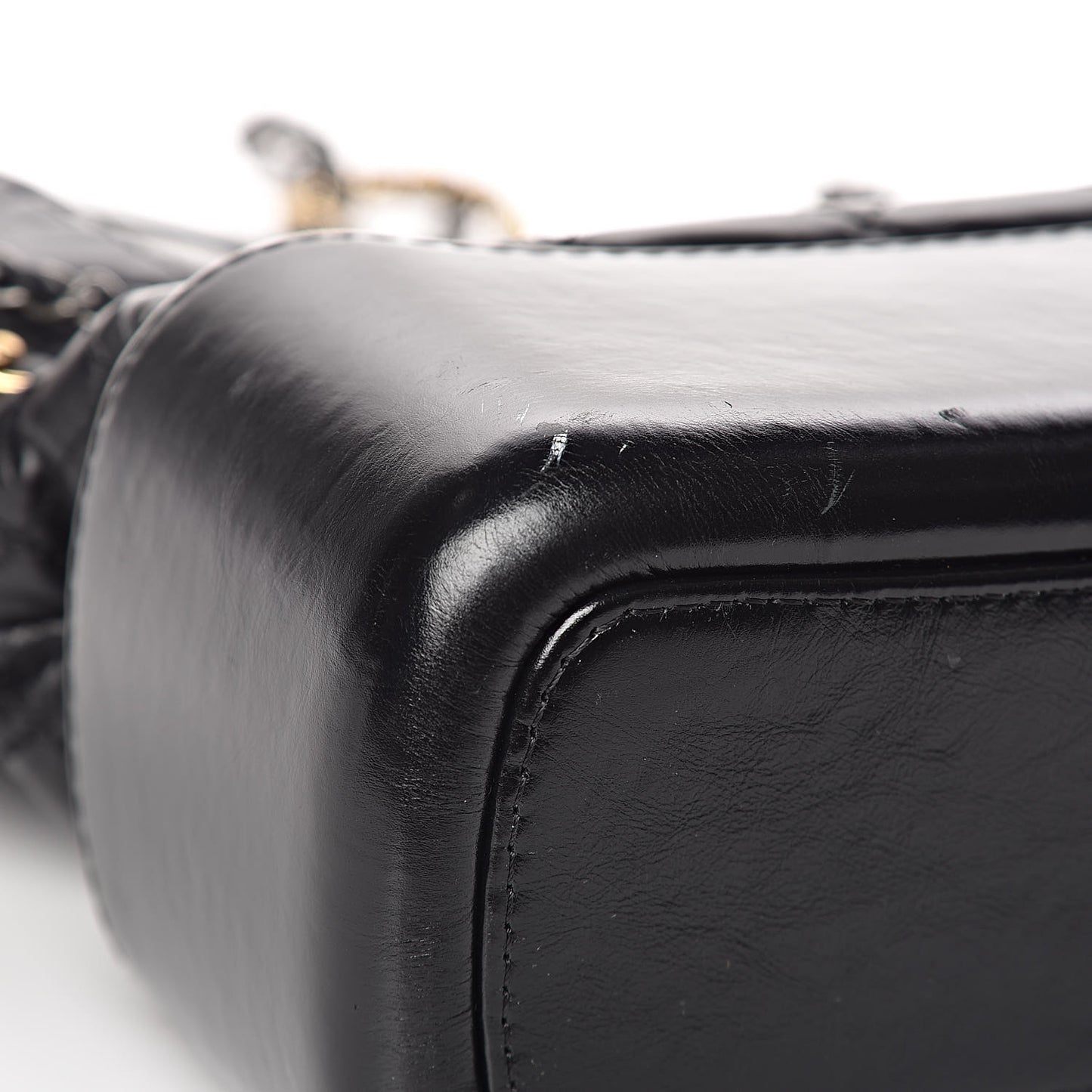 Aged Calfskin Quilted Medium Gabrielle Hobo Black