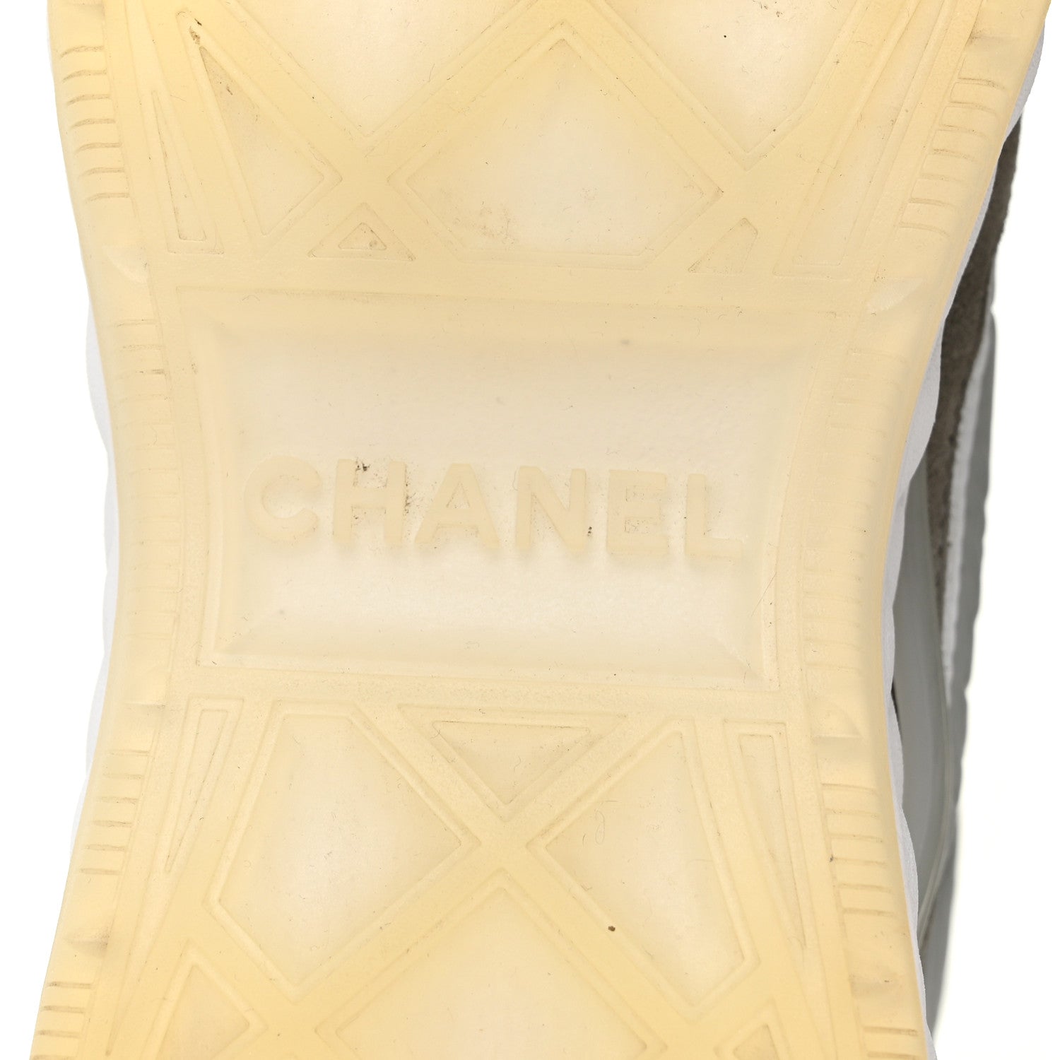 Chanel Fabric Suede Womens CC Sneakers 38 Grey 6 of 8