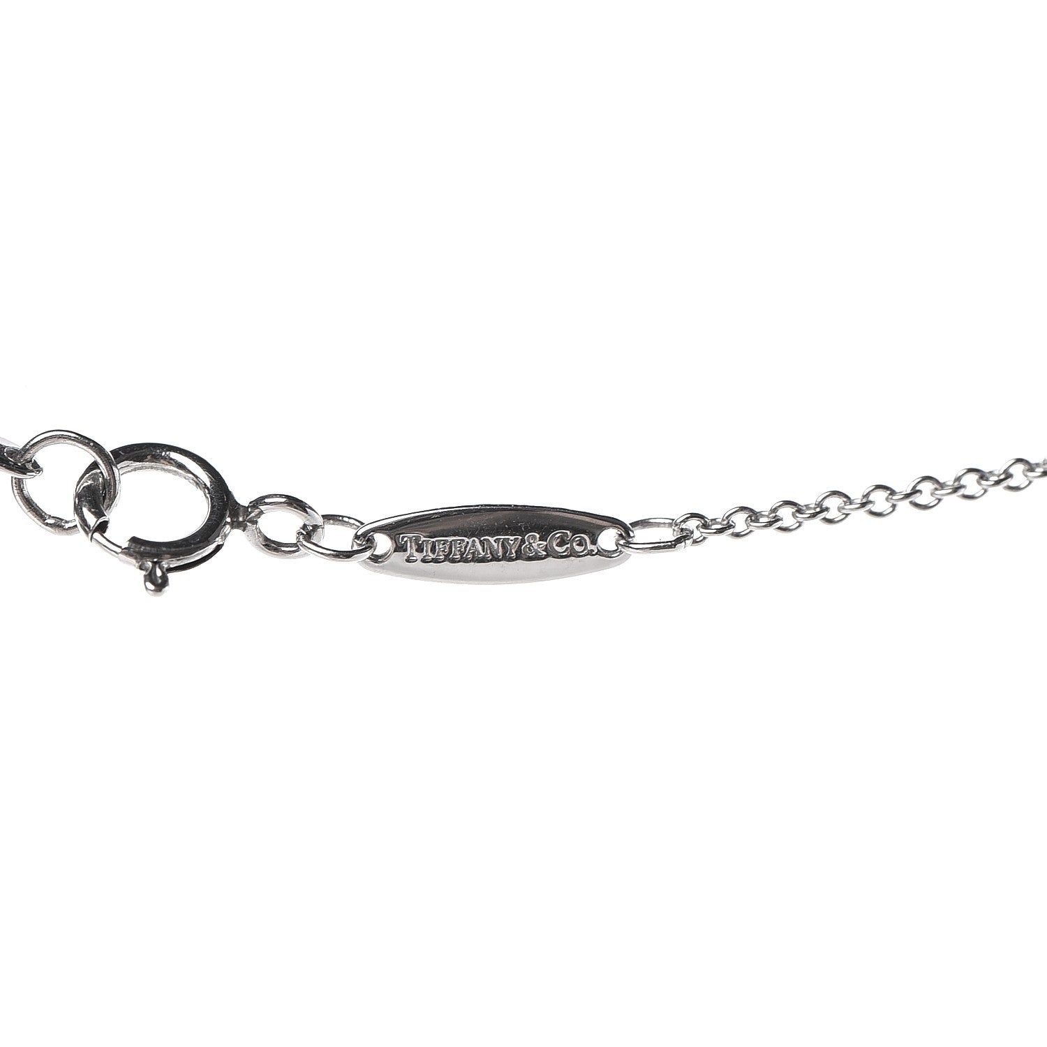Tiffany Platinum Diamond .29ct Elsa Peretti Diamonds by the Yard Pendant Necklace 7 of 9