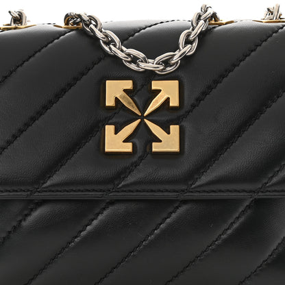 Off-White Calfskin Diagonal Quilted Jackhammer 19 Shoulder Bag Black 7 of 10