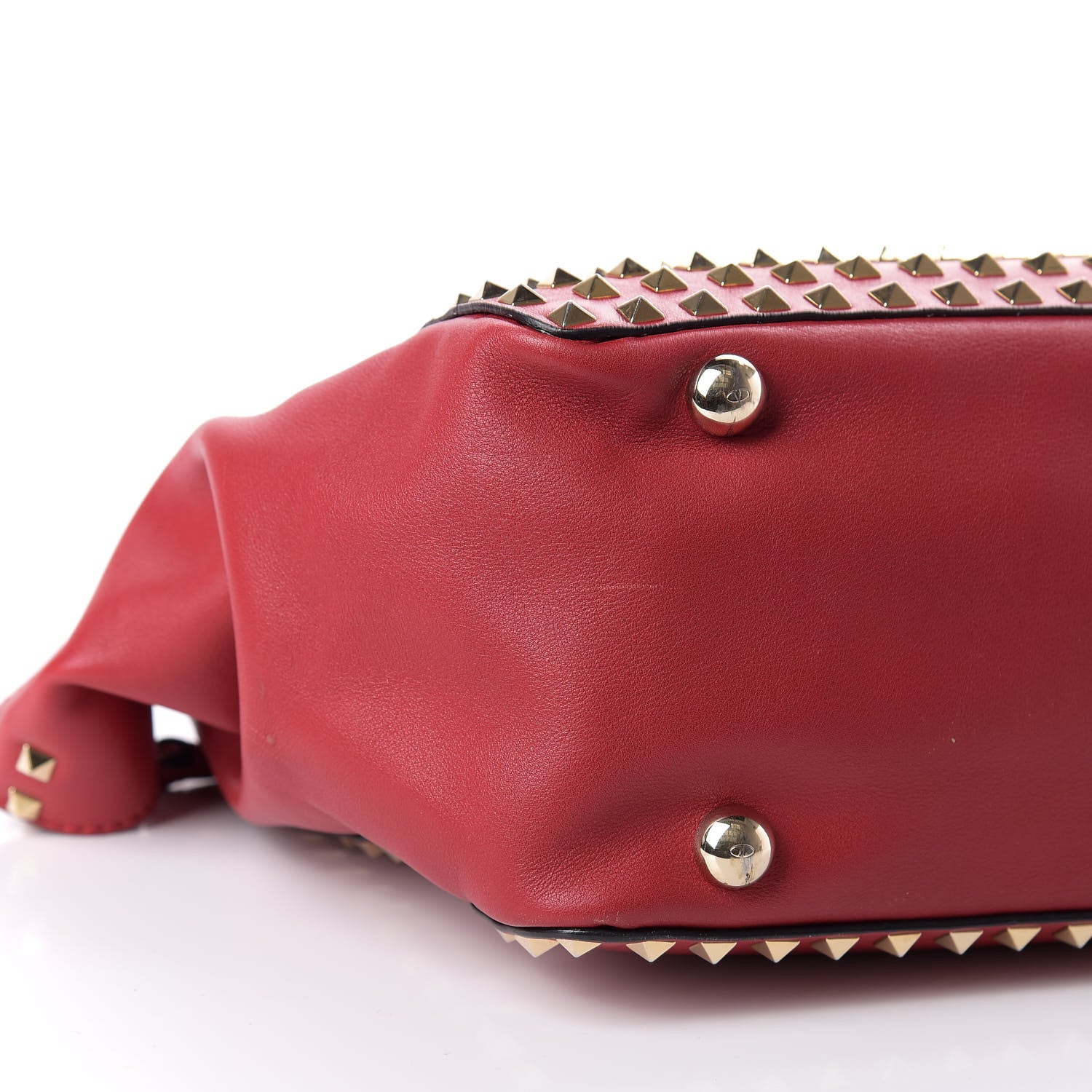 Valentino Garavani Vitello Medium Rockstud All Over Tote Rosso Valentino 6 of 16