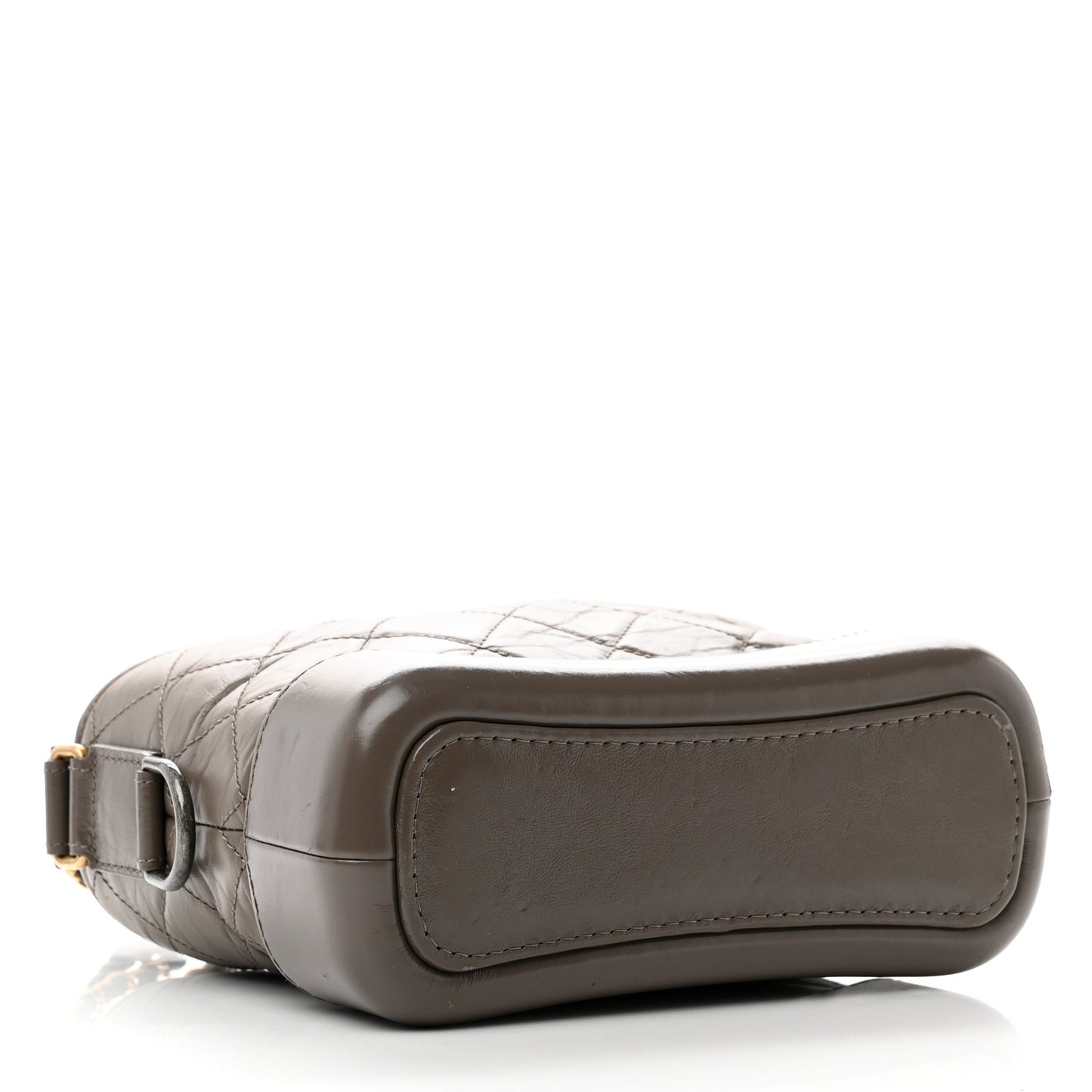 Aged Calfskin Quilted Small Gabrielle Hobo Grey