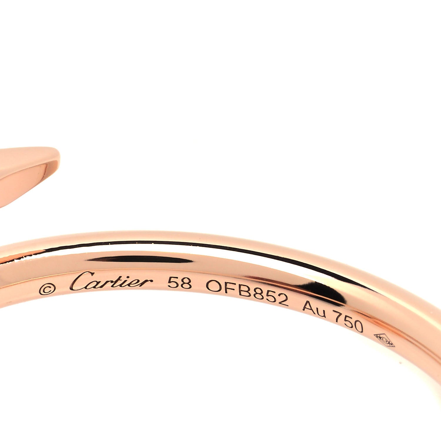 Cartier 18K Pink Gold Small Juste Un Clou Ring 58 8.25 4 of 5