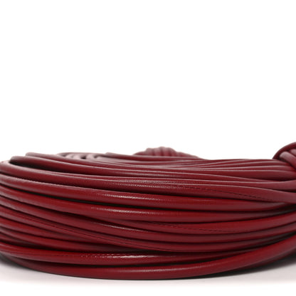 Bottega Veneta Nappa Mini Tubular Double Knot Dark Red 9 of 9