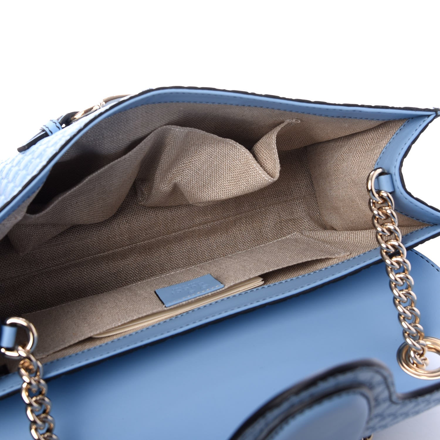 Gucci Microguccissima Medium Emily Chain Shoulder Bag Mineral Blue 5 of 9
