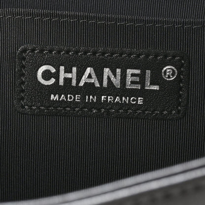 Chanel Tweed Metallic Lambskin Medium Boy Flap Silver 6 of 10