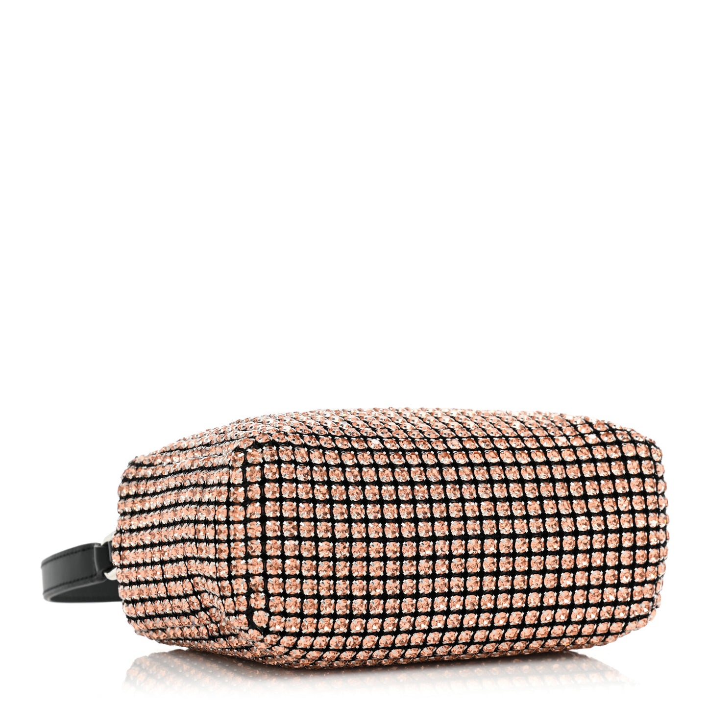 Mesh Crystal Rhinestone Mini Heiress Pouch Faded Neon Orange