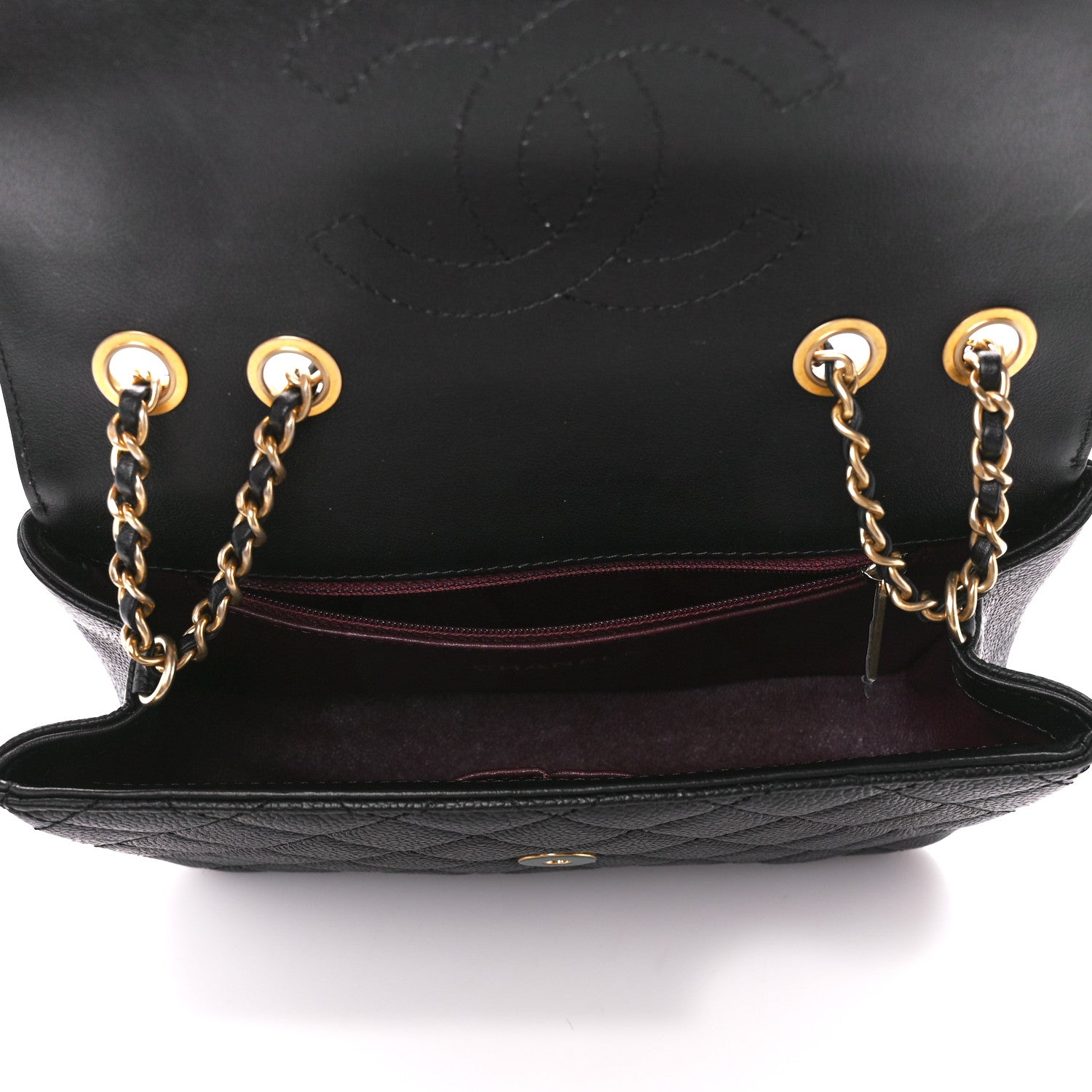 Chanel Caviar Quilted Small CC Filigree Flap Black 5 of 11