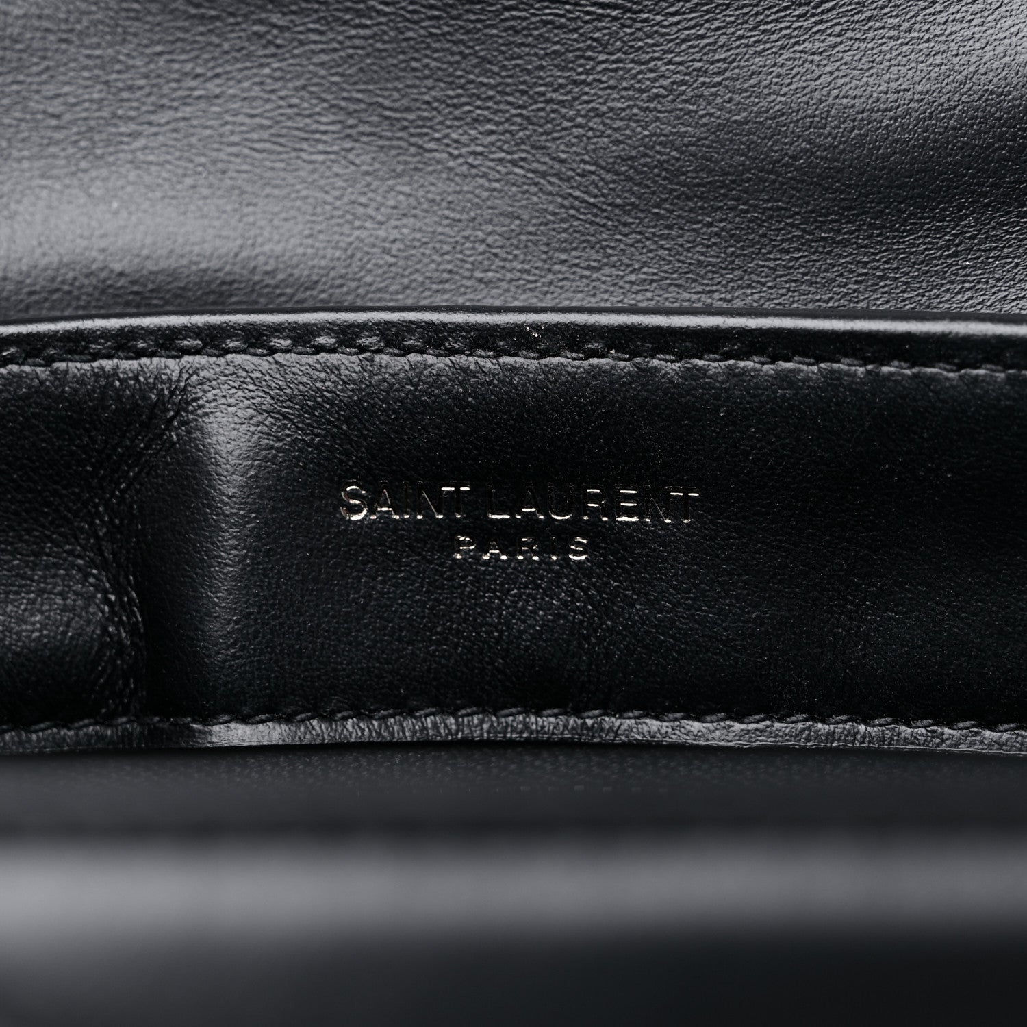 Saint Laurent Calfskin Y Quilted Monogram Monochrome Toy Loulou Crossbody Bag Black 6 of 10