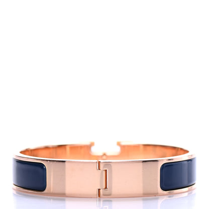 Hermes Narrow Enamel Clic Clac H Bracelet PM Bleu Biarritz 3 of 4