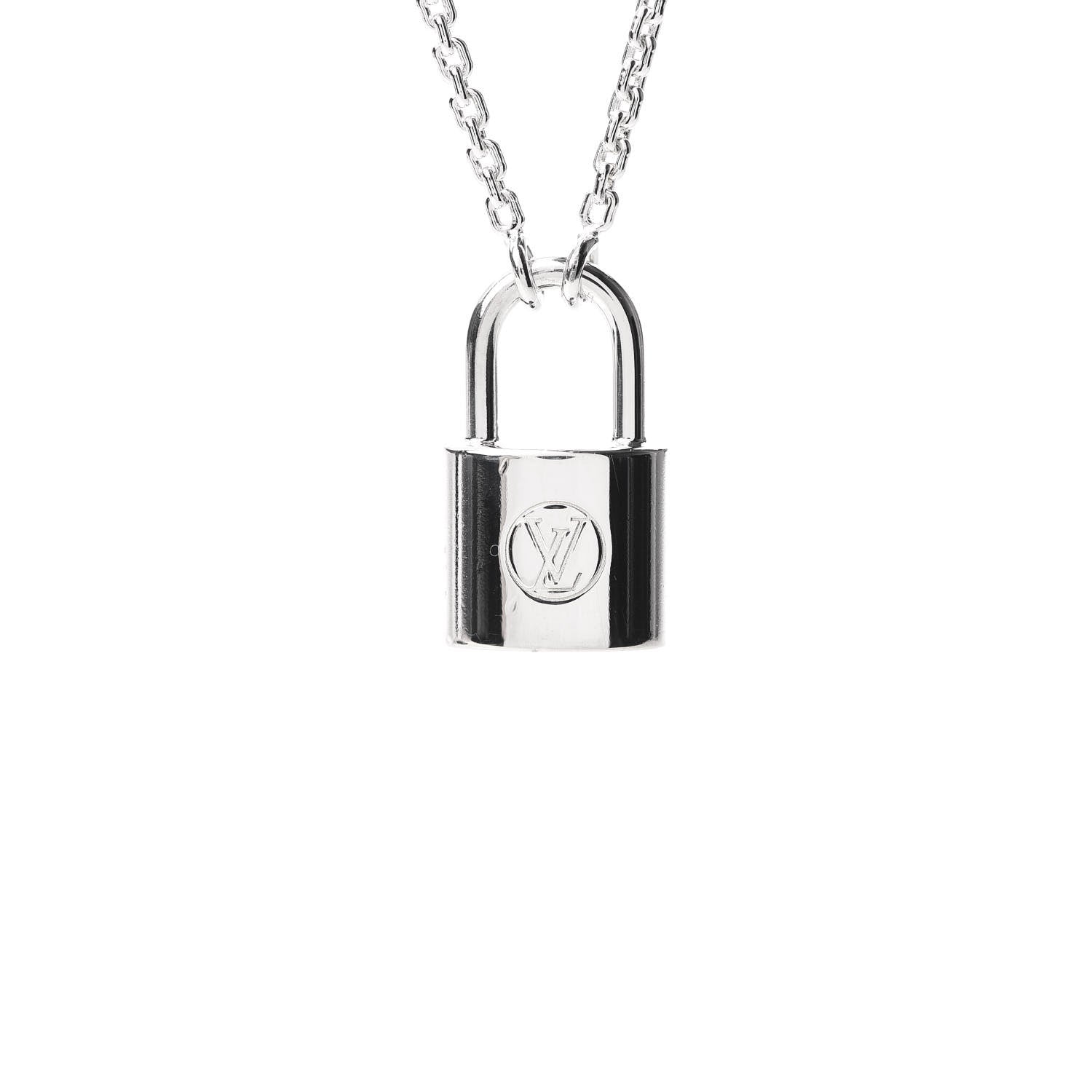 Louis Vuitton Sterling Silver Lockit Necklace 3 of 5