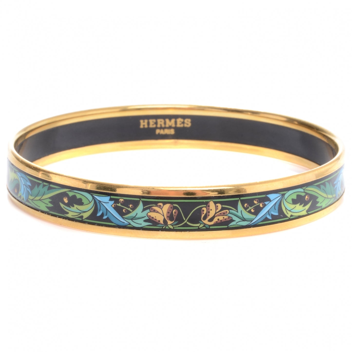 Enamel Narrow Printed Bracelet 65 Gold Plated