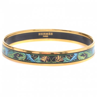 Hermes Enamel Narrow Printed Bracelet 65 Gold Plated 1 of 5