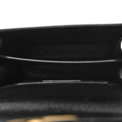 Saint Laurent Grain de Poudre Mini Classic Monogram Cassandra Top Handle Black 5 of 10