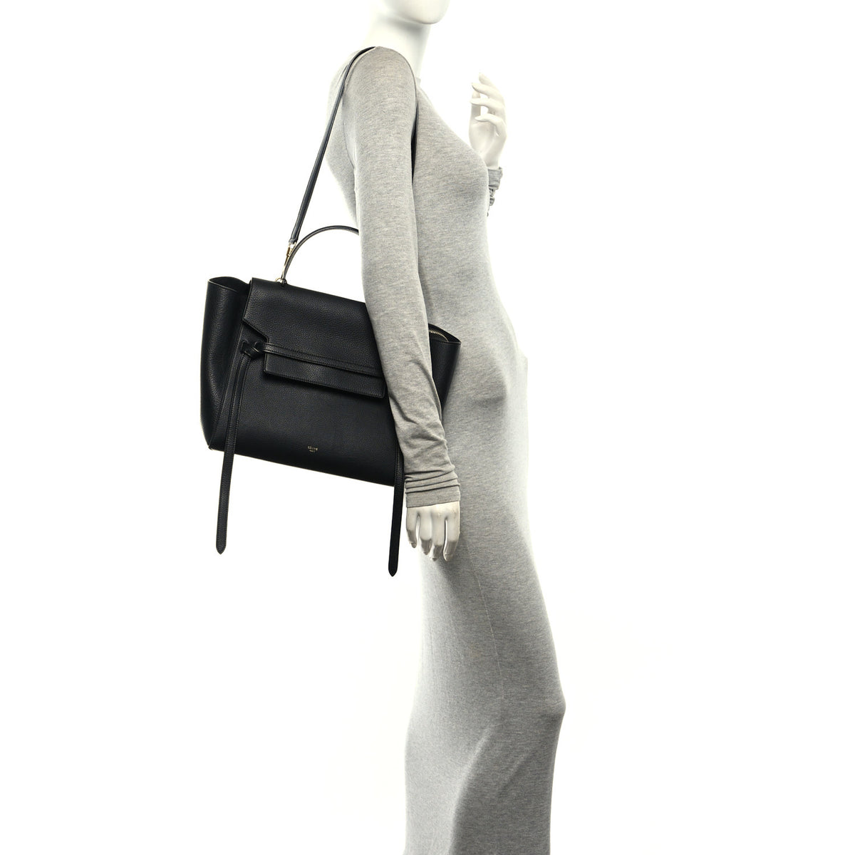Celine Grained Calfskin Mini Belt Bag Black 2 of 11