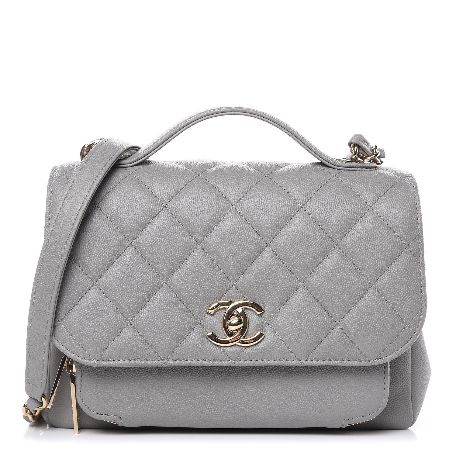 Chanel Caviar Quilted Medium Business Affinity Flap Grey 1 of 10
