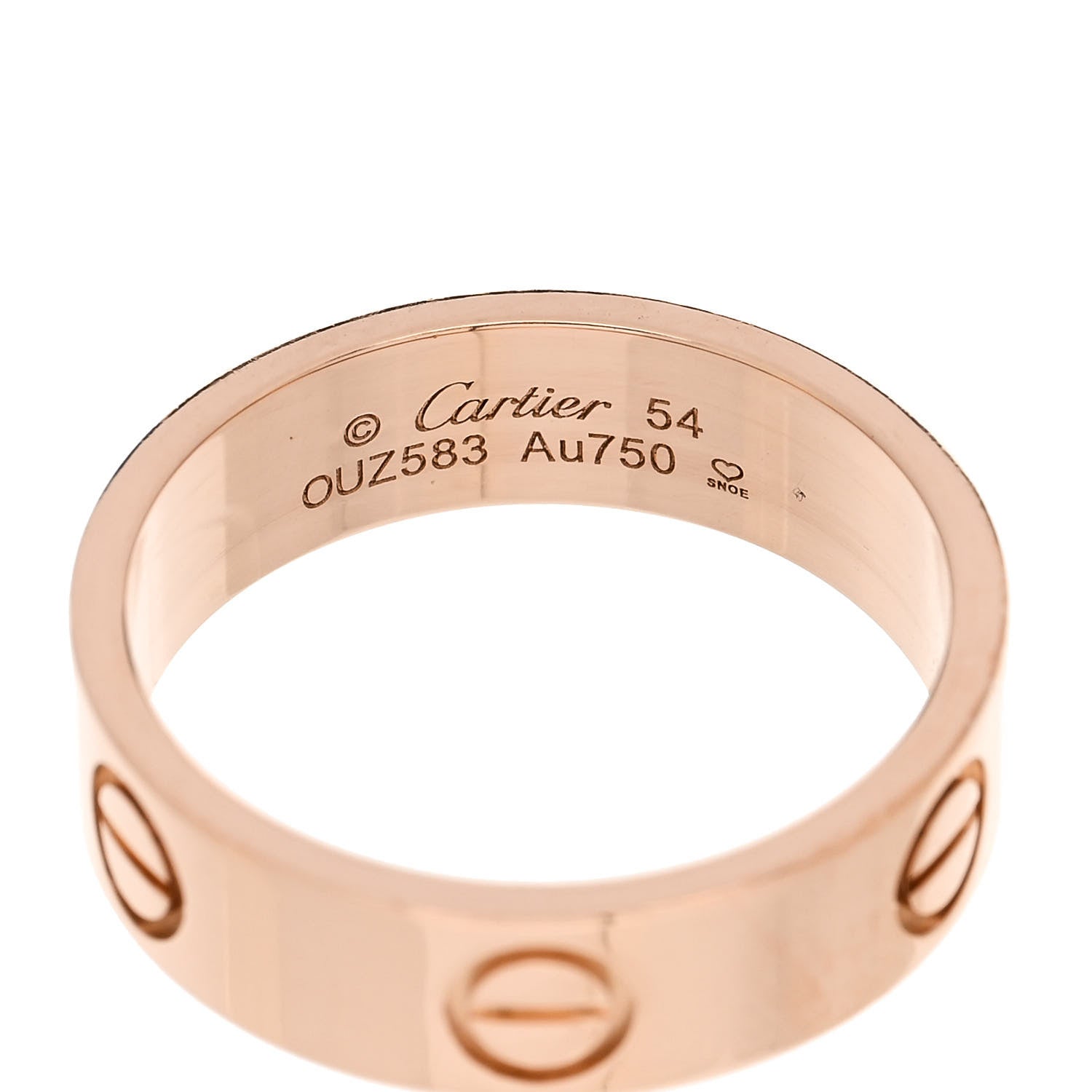 Cartier 18K Pink Gold 5.5mm LOVE Ring 54 6.75 4 of 5