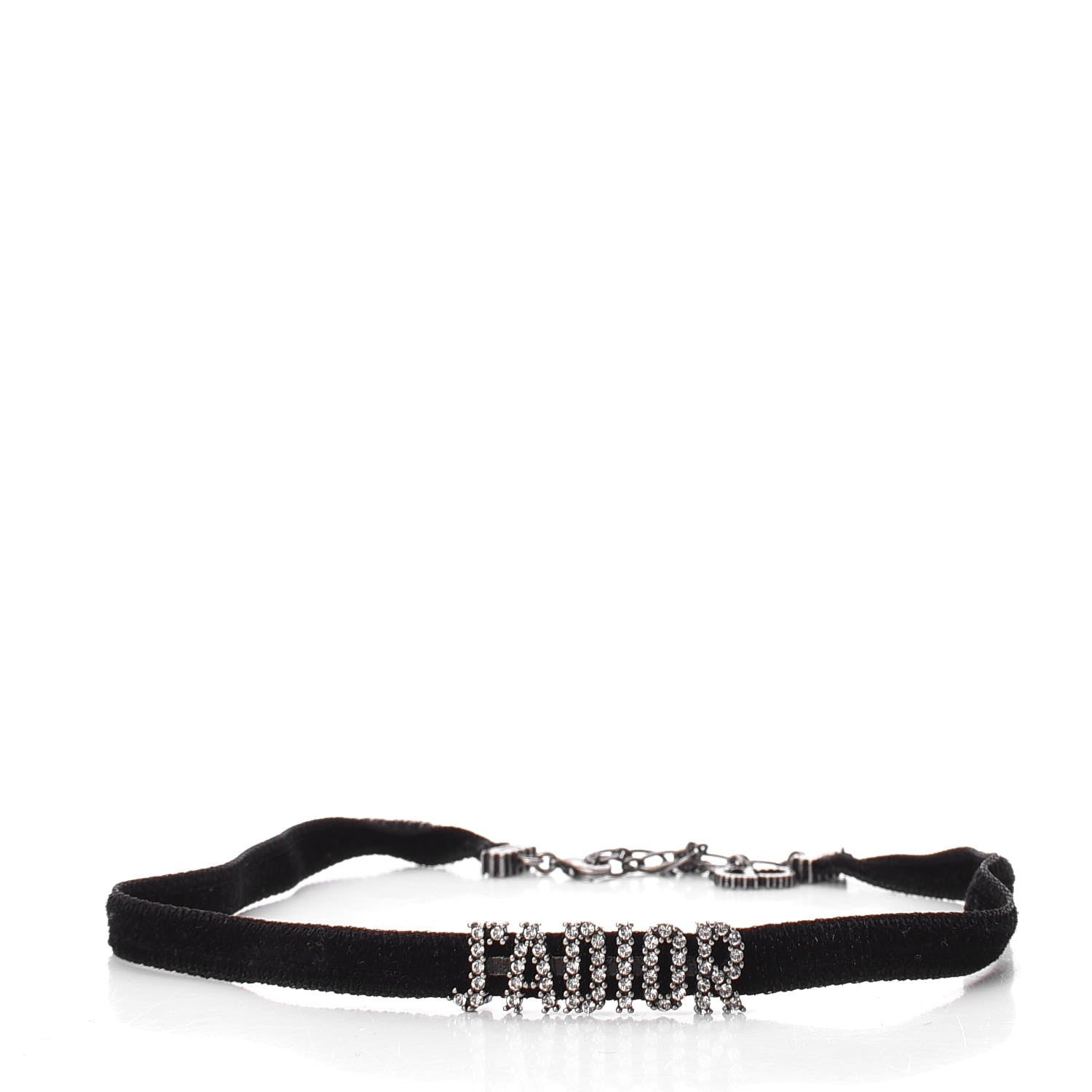 Christian Dior Velvet Crystal J’Adior Choker Necklace Black 1 of 6