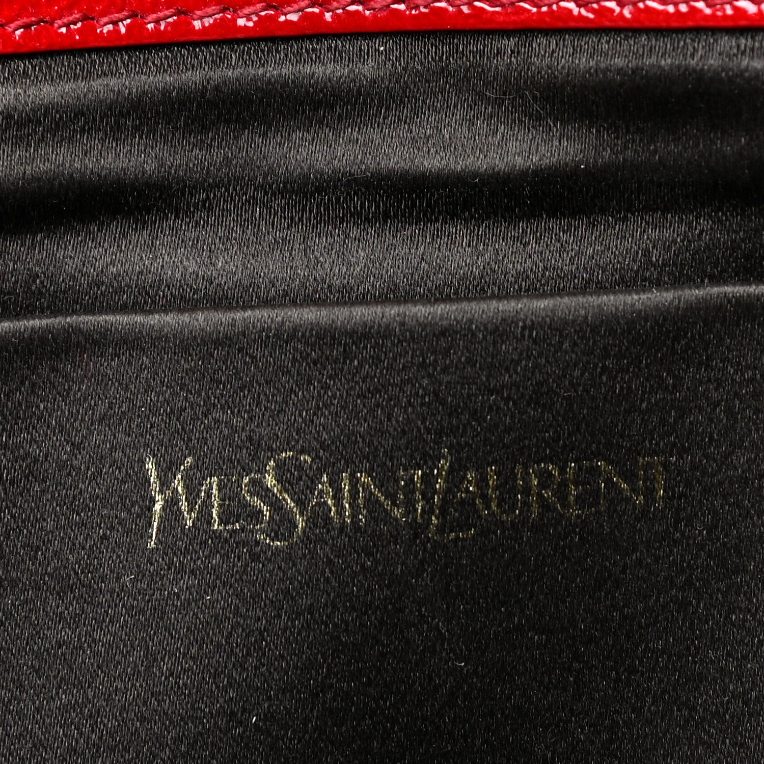 Saint Laurent Textured Patent Monogram Large Belle De Jour Clutch Red 6 of 18