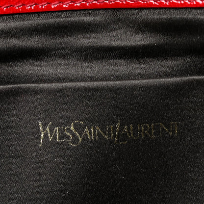 Saint Laurent Textured Patent Monogram Large Belle De Jour Clutch Red 6 of 18