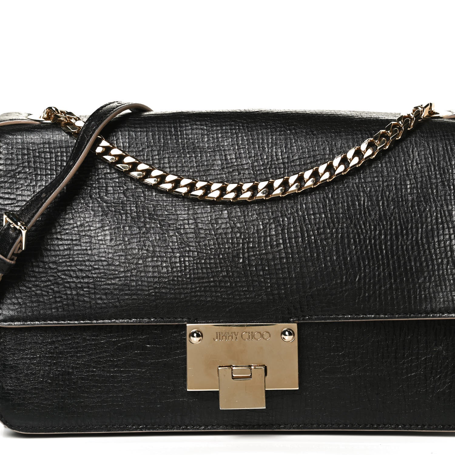 Jimmy Choo Washed Crinkled Calfskin Rebel Crossbody Bag Black 7 of 11