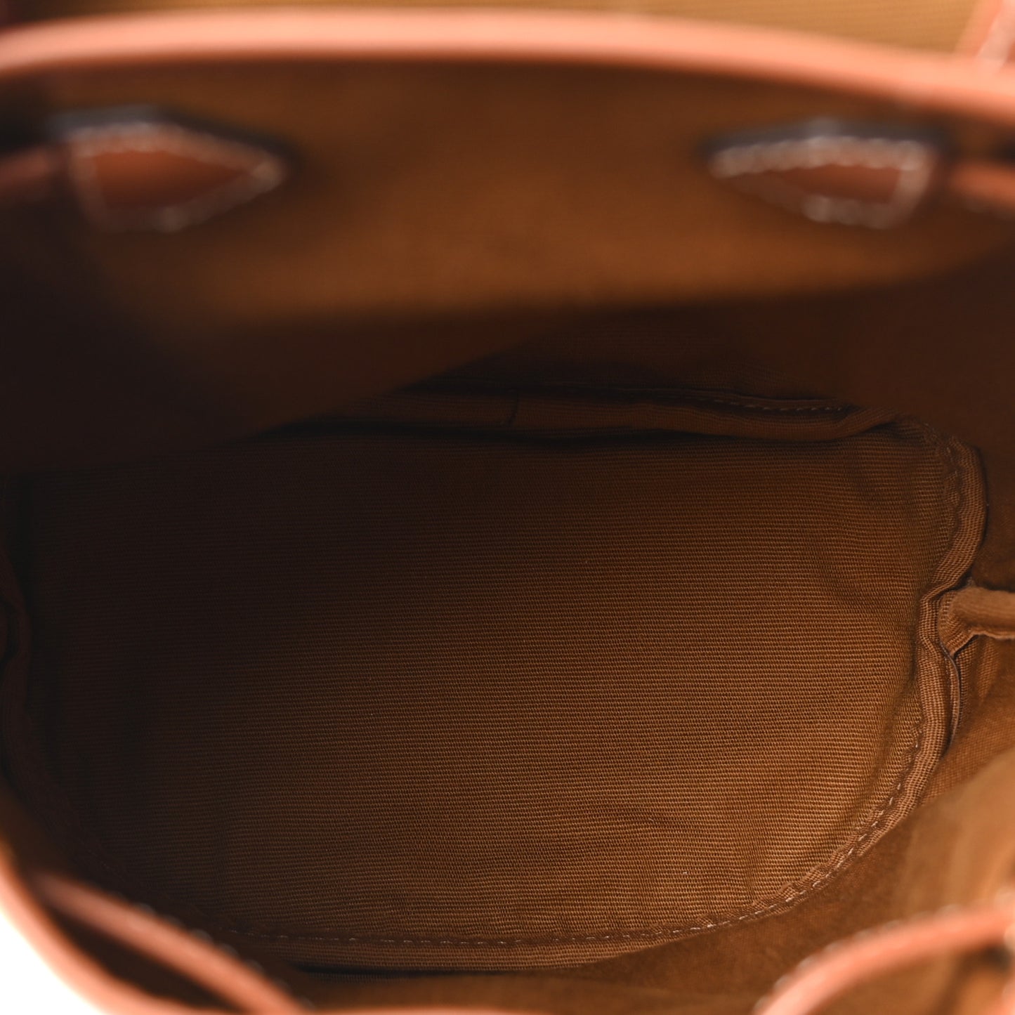 Triomphe Canvas Calfskin Mini Folco Backpack Tan