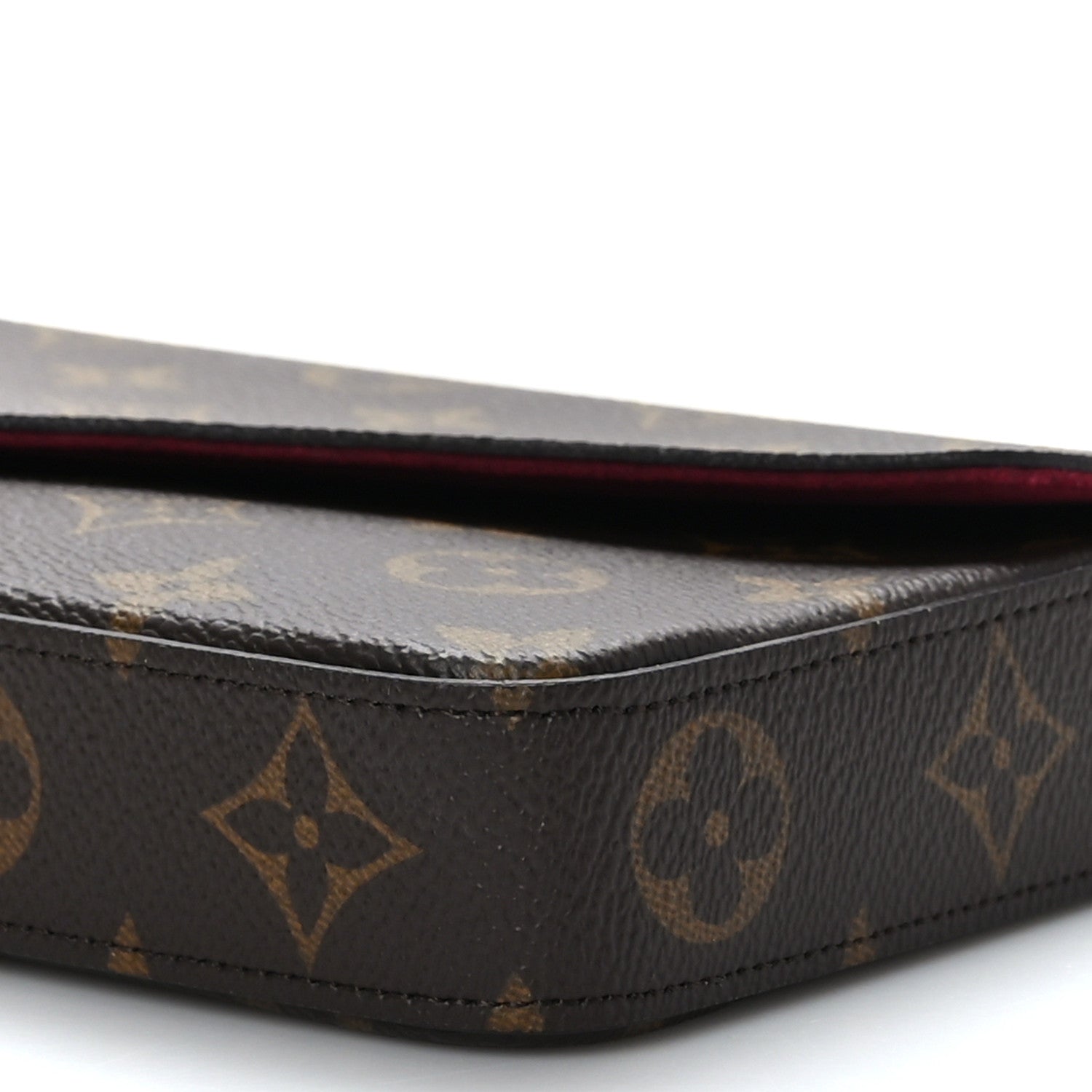 Louis Vuitton Monogram Pochette Felicie Chain Wallet Fuchsia 9 of 9