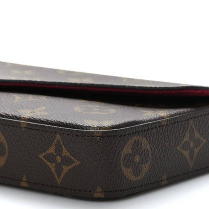 Louis Vuitton Monogram Pochette Felicie Chain Wallet Fuchsia 9 of 9