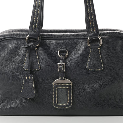 Prada Vitello Daino Bowler Black 8 of 14