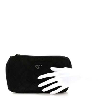 Prada Tessuto Nylon Quilted Necessaire Pouch Black 2 of 6
