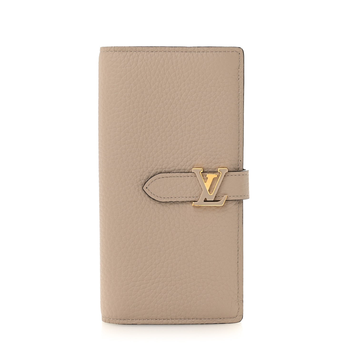 Taurillon LV Vertical Capucines Wallet Galet Aquamarine