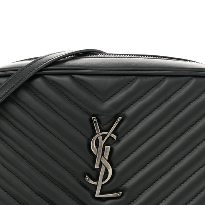 Saint Laurent Calfskin Matelasse Monogram Lou Camera Bag Black 8 of 15