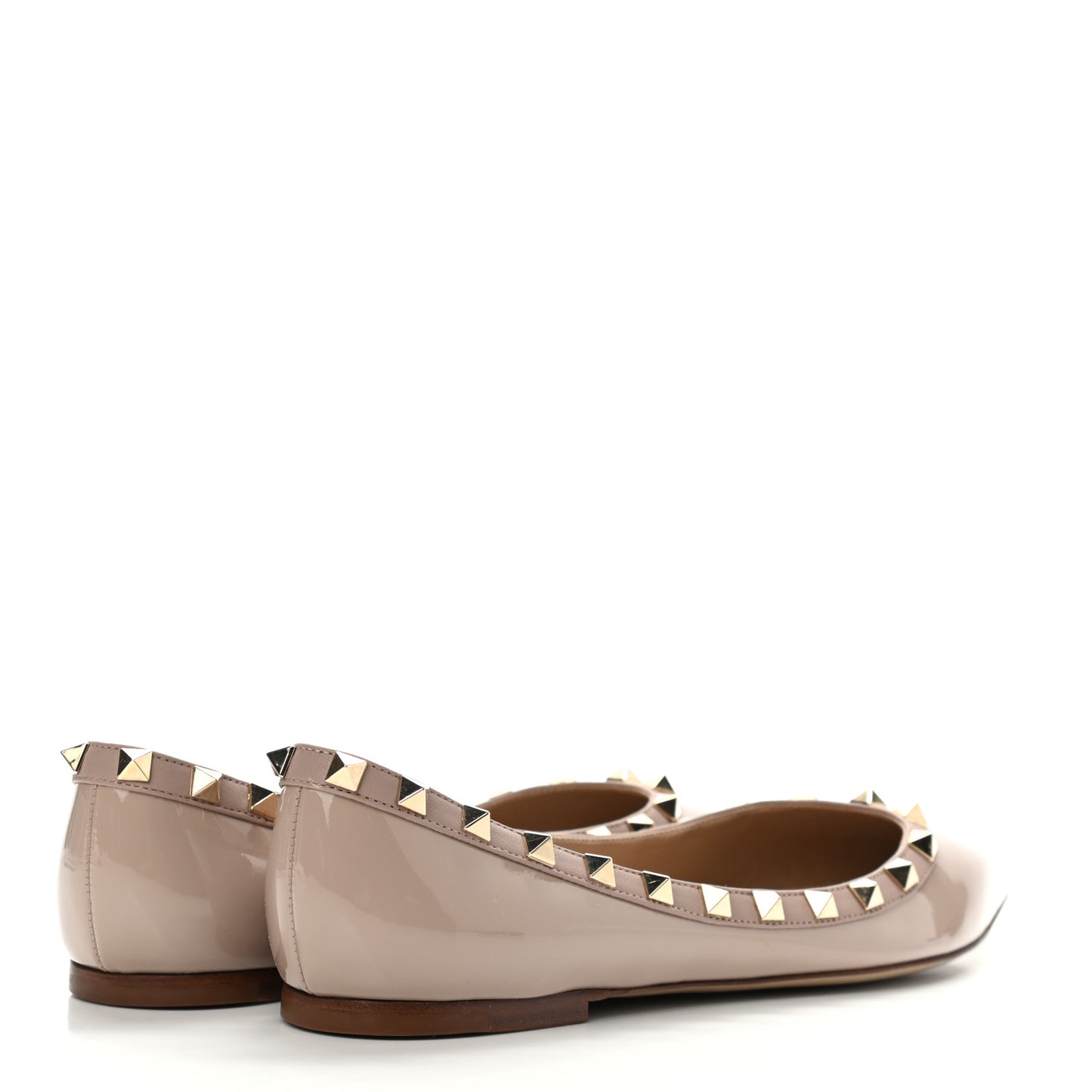 Patent Rockstud Ballerina Flats 38 Poudre
