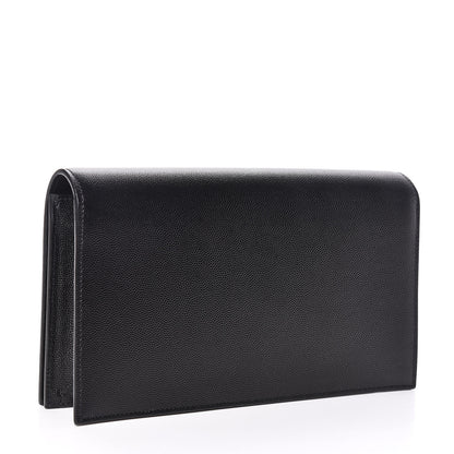 Saint Laurent Grain De Poudre Classic Monogram Kate Clutch Black 3 of 9
