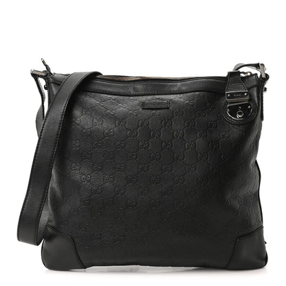 Gucci Guccissima GG Messenger Bag Black 1 of 10