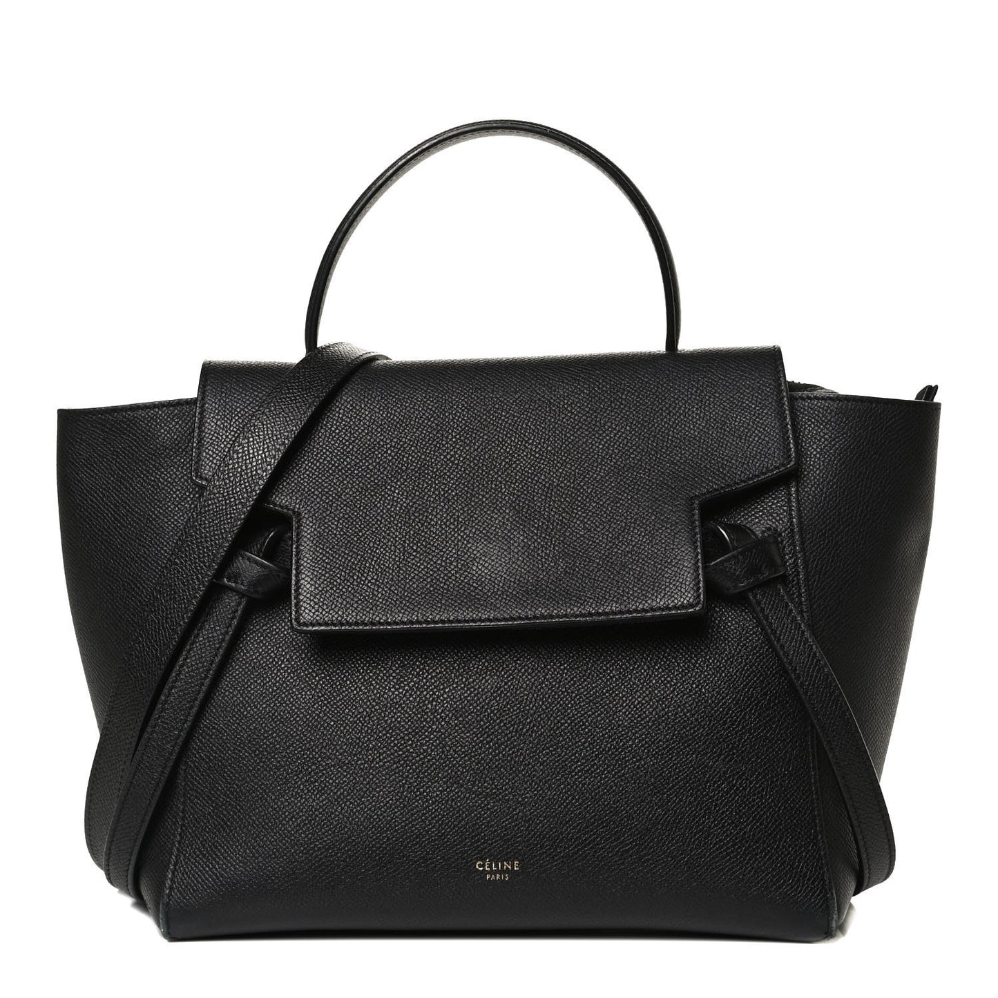 Grained Calfskin Micro Belt Bag Black