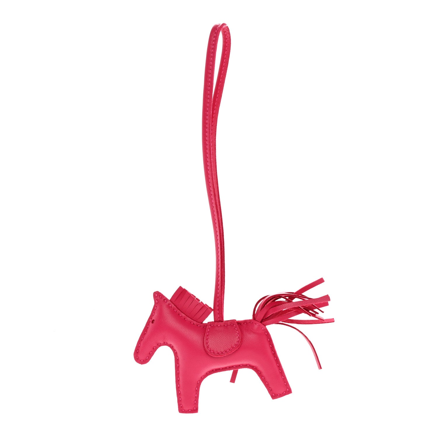Hermes Milo Lambskin Grigri Rodeo Horse Bag Charm PM Rose Mexico 1 of 5