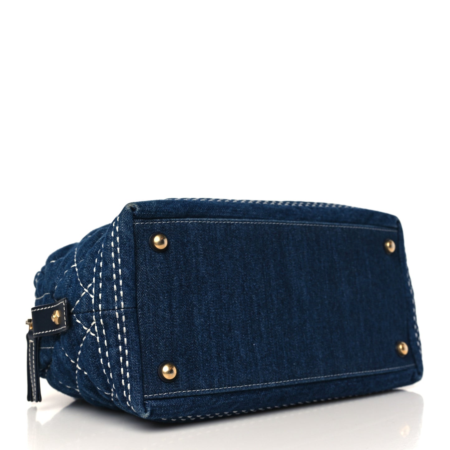 Denim Quilted CC Denim Trip Bowling Bag Blue