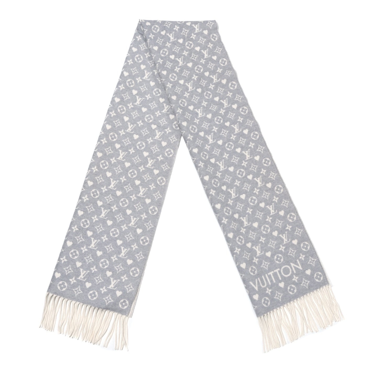 Cashmere Monogram Game On Scarf Gris