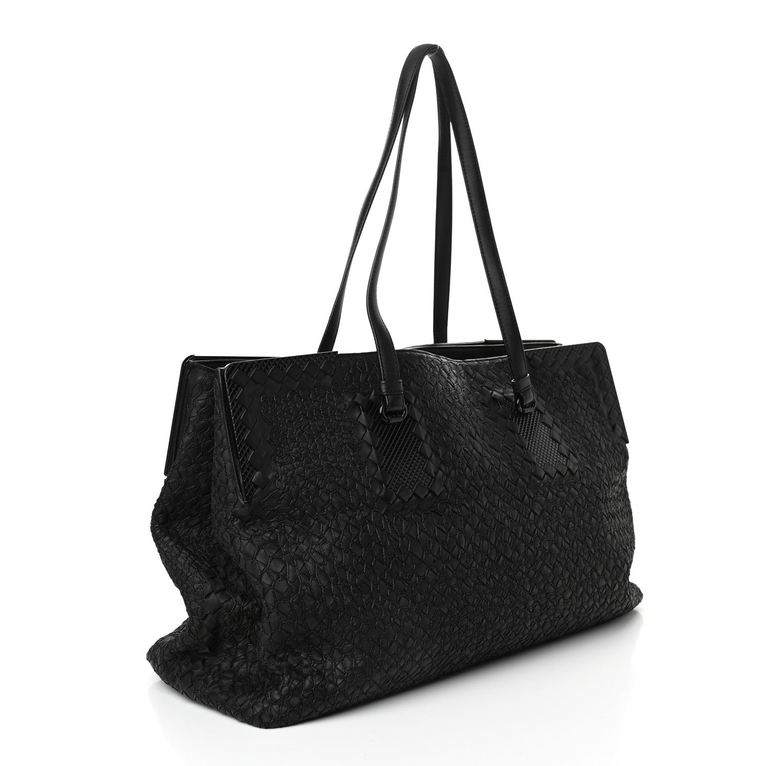 Bottega Veneta Nappa Intrecciato Stitched Tote Black 3 of 9